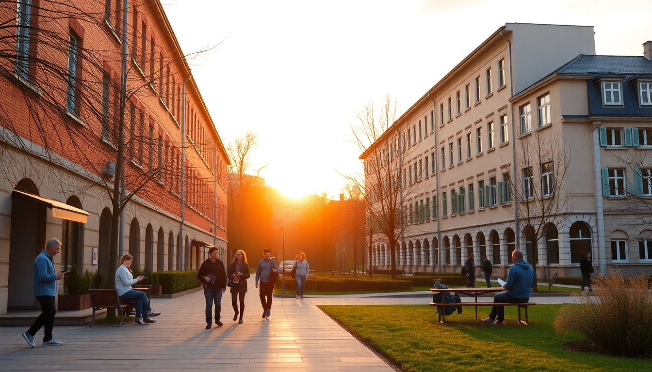 Students engaged in study on a sunny campus, showcasing Avrupa'da Üniversite Okumak opportunities in Europe.