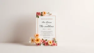 Create a beautiful invitation featuring floral designs and elegant typography for weddings and events.