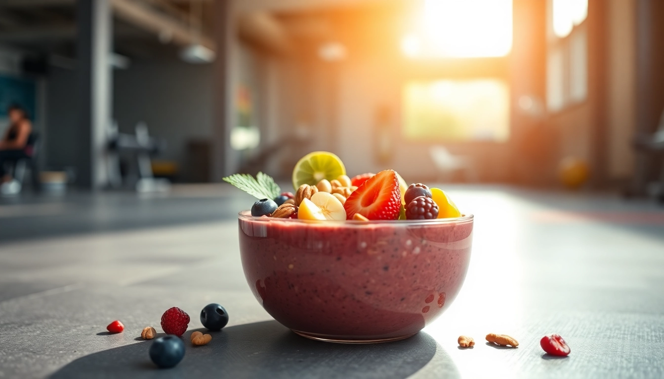 Revitalize after your workout with this nutritious postworkout smoothie bowl filled with fruity toppings.