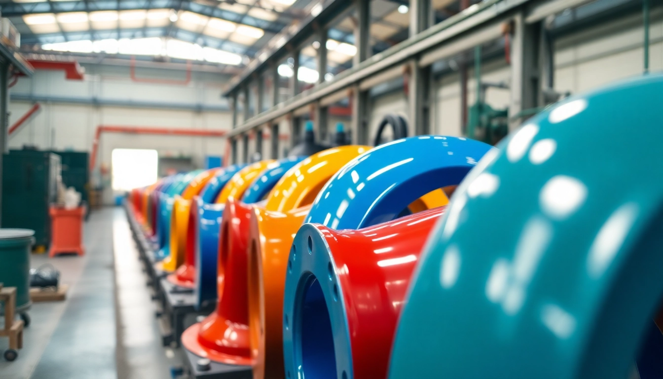 Vibrant redditch powder coating on metal parts, showcasing durability and precision finishes.