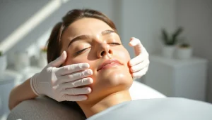 Administering the Fett-weg Spritze for effective fat reduction in a serene clinic environment.