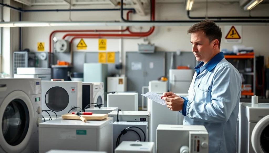 Ensure safety with PAT testing Lichfield, showcasing a technician testing electrical appliances.