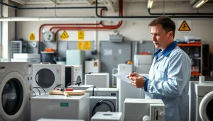 Ensure safety with PAT testing Lichfield, showcasing a technician testing electrical appliances.