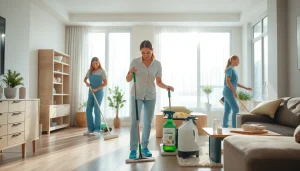Efficient bond cleaning Logan service team ensuring thorough cleaning in an apartment.