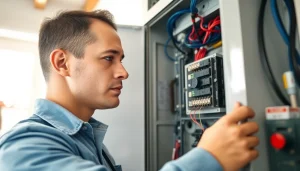 Inspecting an electrical panel in Clearwater for optimal performance.
