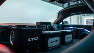 Power up your car audio accessories with high-performance lithium batteries in a custom setup.