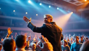 Captivating scene of Tony Robbins ClickFunnels event showing engagement and energy.