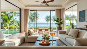 Enhance villa management experience with a luxurious villa interior showcasing elegance and comfort.
