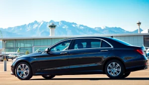 Luxury Vancouver airport car service vehicle ready for passengers at YVR.