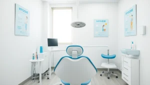 Promote hygiene with a well-organized dental clinic featuring modern care tools.