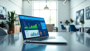 Optimize engagement with the SMM reseller panel displayed on a modern laptop.