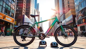 Riding an ebike Singapore through urban streets, showcasing modern design and vibrant features.