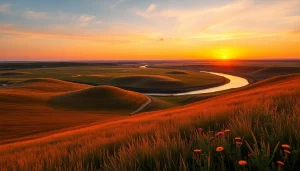 Explore the serene sunset view of Manitoba's vibrant prairie landscape.