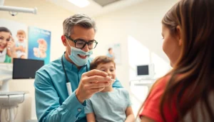 north edmonton orthodontist providing consultation to a young patient about braces