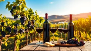 Enjoying wine tasting at a beautiful Winery sacramento with a scenic vineyard background.