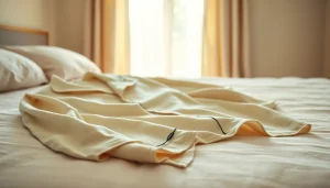 Discover luxurious Bamboo pajamas showcasing softness and comfort in a serene bedroom setting.