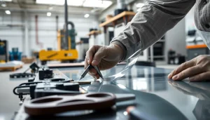 Applying precision-cast adhesive films at https://www.makobond.com/adhesives-films for composite materials.