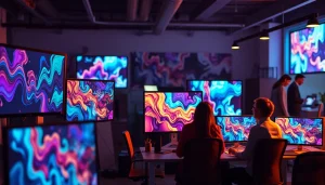 Generate imaginative visuals using api for midjourney in a dynamic tech environment.
