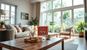 Sell my house fast okc in a beautifully staged living room to attract buyers.