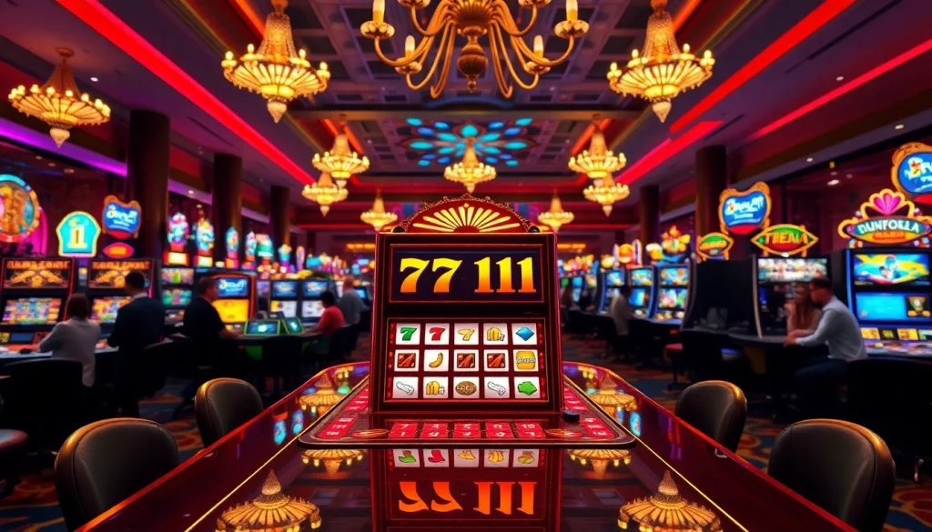 Jelajahi keseruan bermain luxury111 slot dengan suasana kasino mewah dan penuh warna.
