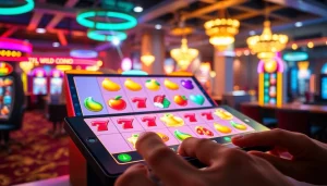 Engage with slotbuff3.com through vibrant slot games featuring colorful symbols and user interaction.