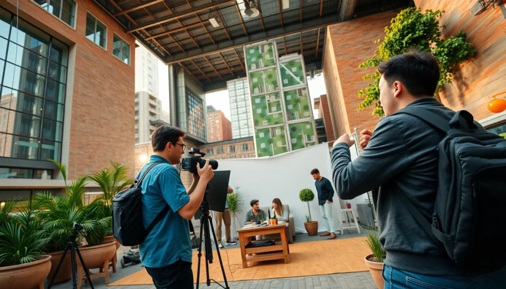 Capturing Creative Video Shoots Toronto with a vibrant urban backdrop and dynamic scenes.