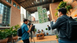 Capturing Creative Video Shoots Toronto with a vibrant urban backdrop and dynamic scenes.
