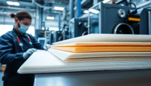Crafting epoxy prepregs in a professional manufacturing setting, showcasing precision and advanced materials.