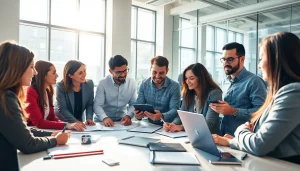 Boost your local SEO services with a dedicated marketing team showcasing collaborative strategies.