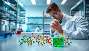 Synthesized chemical structures representing Synthetic Cannabinoids analyzed in a professional lab.