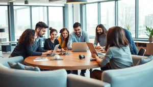 kansas city web developers collaborating in a modern office space for innovative solutions