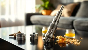 Showing a premium Dab Pen alongside concentrates in an elegant setting.