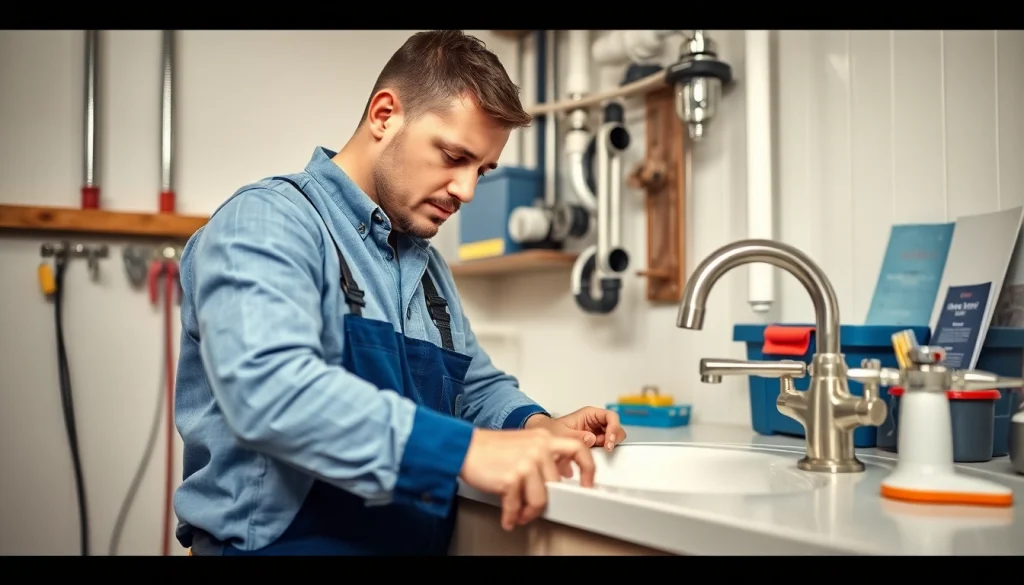 Expert plumber fixing a sink in Wake Forest, showcasing professional plumbing services.