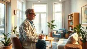 Providing counselling in a serene and inviting therapy session environment.