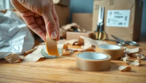 Apply recyclable tape expertly on eco-friendly packaging materials to enhance sustainability.
