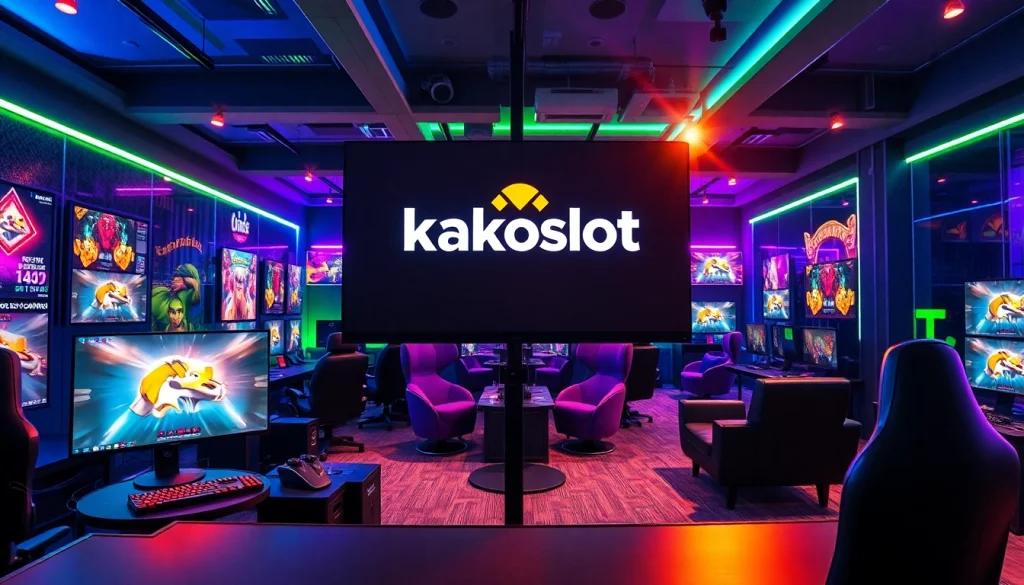 Menampilkan permainan slots bertema kaikoslot di meja permainan modern dengan pencahayaan dinamis.