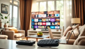 Utiliser le code IPTV pour une expérience de streaming sur un écran moderne dans un salon chaleureux.
