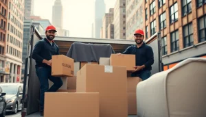 Best movers nyc efficiently handling a residential move in New York City, showcasing professionalism.