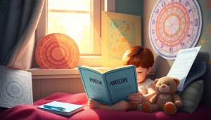 Engaging visualization of Kinderhoroskop book highlighting children's astrology and personality analysis.
