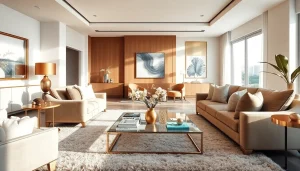 Experimente el lujo de luxury12 con una elegante sala de estar modernizada, iluminada y acogedora.