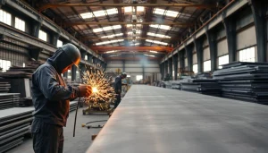 Skilled workers at steel fabricators near me creating high-quality metal structures.
