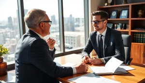 Client consultation for Fixed Fee Divorce in an attorney's office, emphasizing trust and professionalism.
