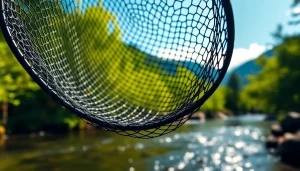 Catch trout effortlessly with this durable fly fishing net featuring rubberized mesh.